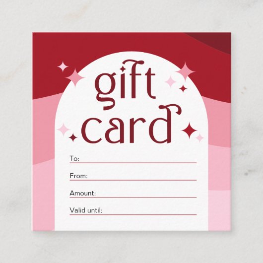 Retro Pink Beauty Salon Wellness-Center Logo Gesch Quadratische Visitenkarte (Vorderseite)