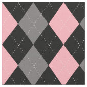 Retro Pink Black Gray Raute Stoff (Nahaufnahme)