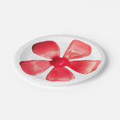 Retro Pink Blume Blumengarten Hochzeit Pappteller (Schrägansicht)