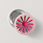 Retro PINK Blume - Bouquet Spring Summer Garden Button (Vorne & Hinten)