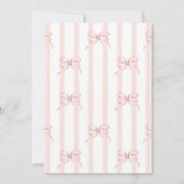 Retro Pink Bow Cafe Bebe Girl Coffee Baby Shower Einladung (Rückseite)
