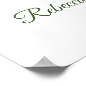 Retro Pink Bow Liebe Ihr Matcha Baby Dusche Willko Poster (Ecke)