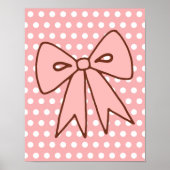 Retro Pink Bow Wall Art Poster Print Deco (Vorne)
