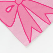 Retro Pink Bows Bedroom Blanket Geschenk Fleecedecke (Ecke)