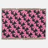 Retro Pink Bows Throw Blanket Geschenk Decke (Vorderseite)