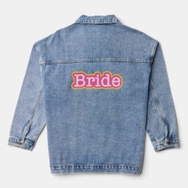 Retro Pink Bride Jeansjacke
