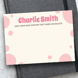 Retro pink bubblegum custom name post-it klebezettel