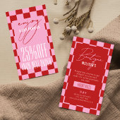 Retro Pink Business Next Order Discount Voucher Visitenkarte