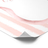 Retro Pink Cafe Bebe Coffee Baby Shower Welcome Poster (Ecke)