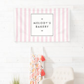 Retro Pink Candy Stripes Bäckerei Banner (Insitu)