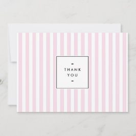 Retro Pink Candy Stripes Vielen Dank Mitteilungskarte