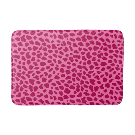 Retro Pink Cheetah Print Trendy y2k Ästhetik Badematte (Vorderseite)