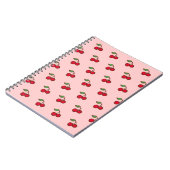Retro Pink Cherry School Notebook Journal Geschenk Notizblock (Linke Seite)