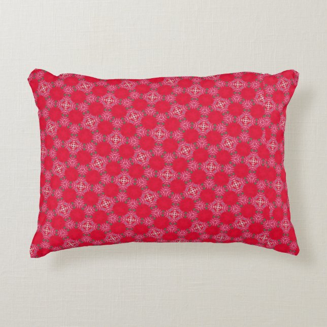 Retro Pink Clover Accent Pillow Dekokissen (Vorderseite)