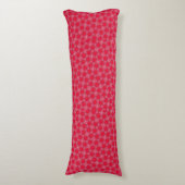 Retro Pink Clover Pattern Body Pillow Seitenschläferkissen (Vorderseite Vertikal)