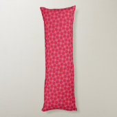 Retro Pink Clover Pattern Body Pillow Seitenschläferkissen (Rückseite (Vertikal))