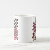 Retro Pink Coquette Ghost Girl mit Bow Halloween Kaffeetasse (Mittel)