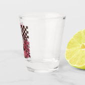 Retro Pink Coquette Ghost Girl mit Bow Halloween Schnapsglas (Rechts)