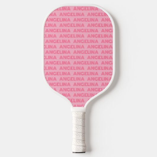 Retro Pink Custom Name Pickleball Paddle 70s (Vorderseite)