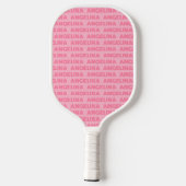 Retro Pink Custom Name Pickleball-Schläger 70er Pickleball Schläger (Rückseite)