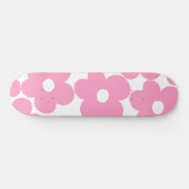 Retro Pink Daisies #1 #decor #art Skateboard (Horizontal)