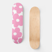 Retro Pink Daisies #1 #decor #art Skateboard (Vorderseite)