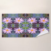 Retro Pink Daisy Blume Pattern Badehandtuch (Badehandtuch)