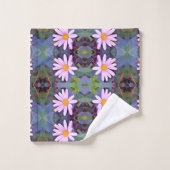 Retro Pink Daisy Blume Pattern Badhandtuch Set (Waschlappen)