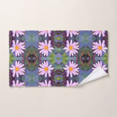Retro Pink Daisy Blume Pattern Badhandtuch Set (Handtuch)