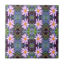Retro Pink Daisy Blume Pattern
