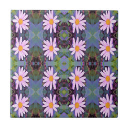 Retro Pink Daisy Blume Pattern Fliese