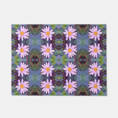 Retro Pink Daisy Blume Pattern Fußmatte (Vorderseite)
