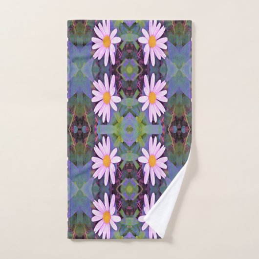 Retro Pink Daisy Blume Pattern Handtuch (Handtuch)