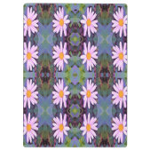 Retro Pink Daisy Blume Pattern Klemmbrett (Rückseite)