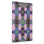 Retro Pink Daisy Blume Pattern Klemmbrett (Rechts)