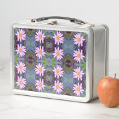 Retro Pink Daisy Blume Pattern Metall Brotdose (Beispiel)