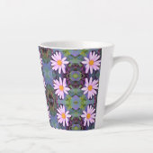 Retro Pink Daisy Blume Pattern Milchtasse (Rechts)