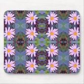 Retro Pink Daisy Blume Pattern Mousepad (Vorne)