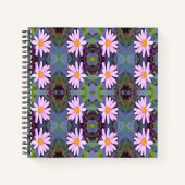 Retro Pink Daisy Blume Pattern Notizblock (Vorderseite)