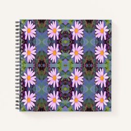 Retro Pink Daisy Blume Pattern Notizblock