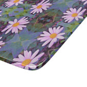 Retro Pink Daisy Blume Pattern Schneidebrett (Ecke)