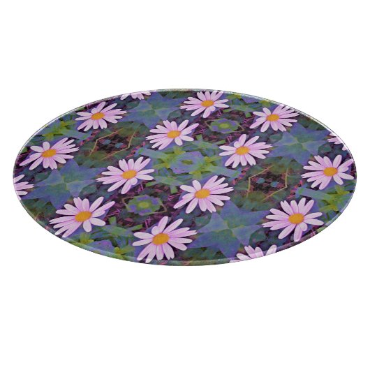 Retro Pink Daisy Blume Pattern Schneidebrett (Ecke)