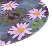 Retro Pink Daisy Blume Pattern Schneidebrett (Ecke)