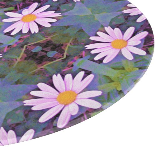 Retro Pink Daisy Blume Pattern Schneidebrett (Ecke)