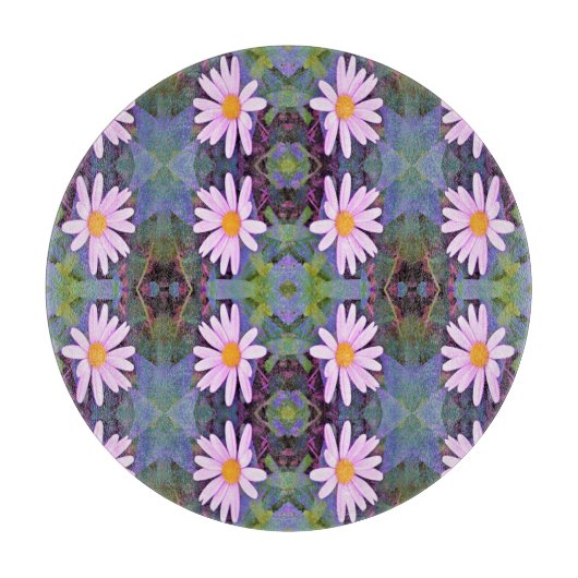 Retro Pink Daisy Blume Pattern Schneidebrett (Vorderseite)