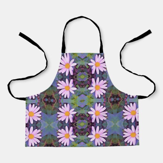 Retro Pink Daisy Blume Pattern Schürze (Vorderseite)