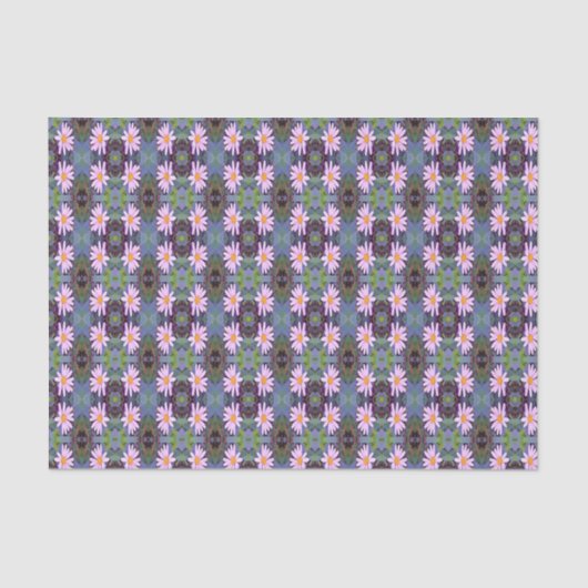 Retro Pink Daisy Blume Pattern Seidenpapier (Vorderseite)