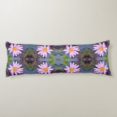 Retro Pink Daisy Blume Pattern Seitenschläferkissen (Rückseite)