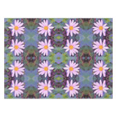 Retro Pink Daisy Blume Pattern Tischdecke (Vorderseite (Horizontal))