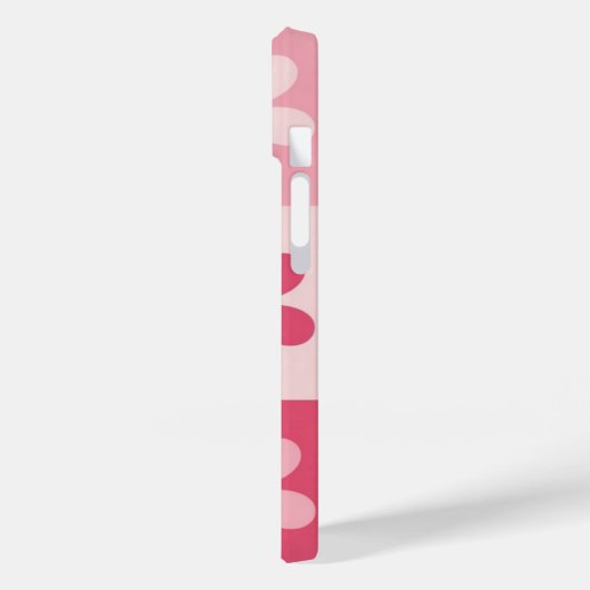 Retro Pink Daisy Checkerboard-Muster Case-Mate iPhone Hülle (Rückseite / Links)